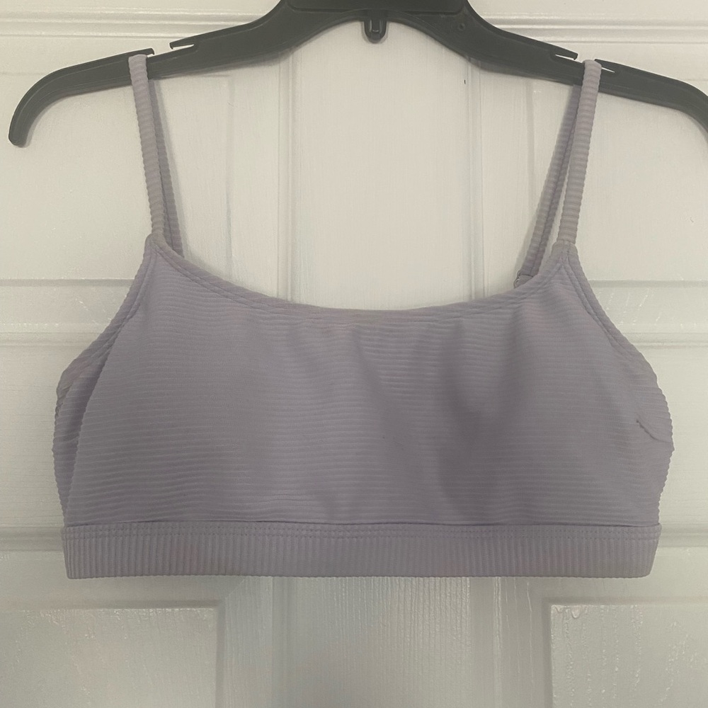 Lilac Ribbed Bikini Top w/ Padding